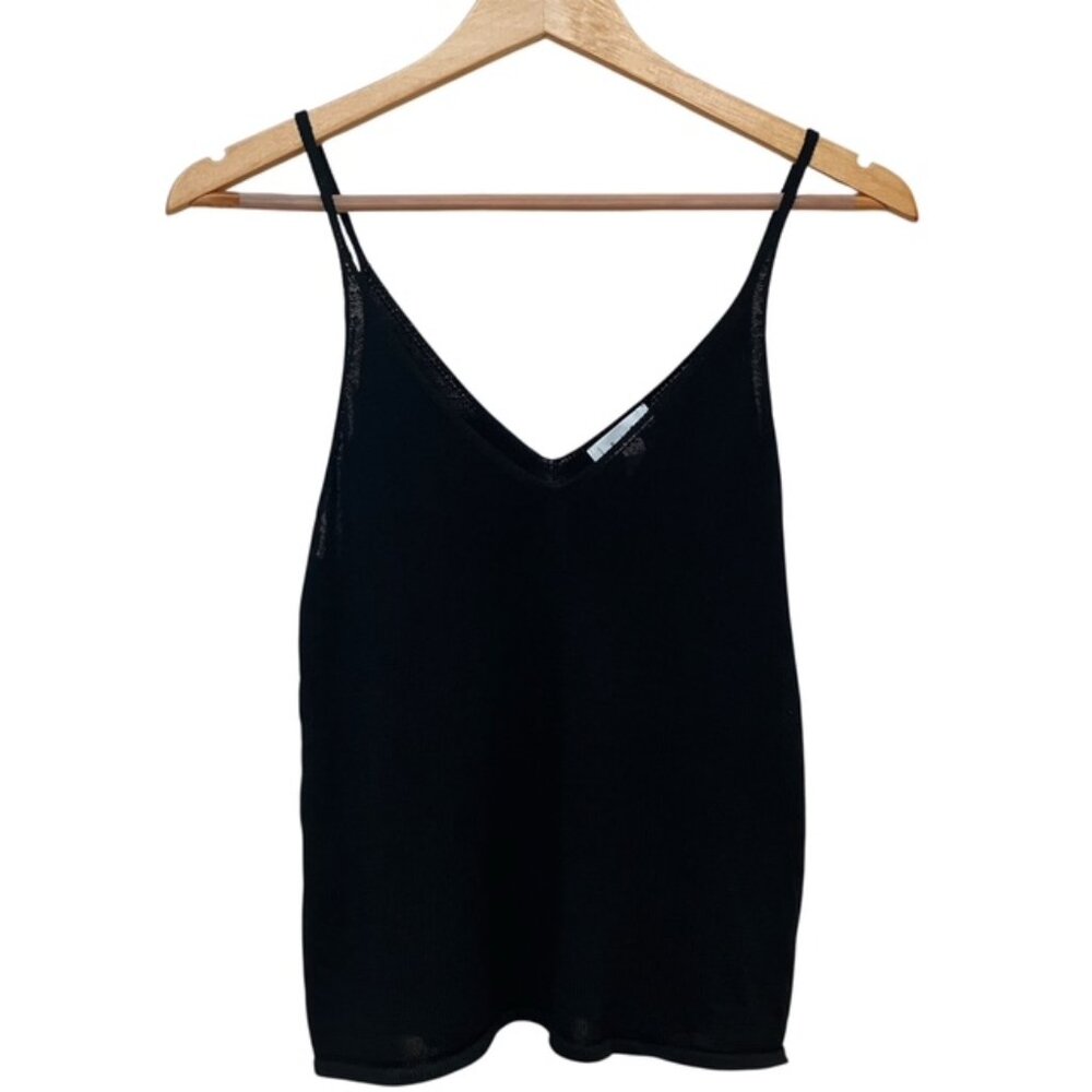 Leith fine gauge knit v neck crop tank top size S